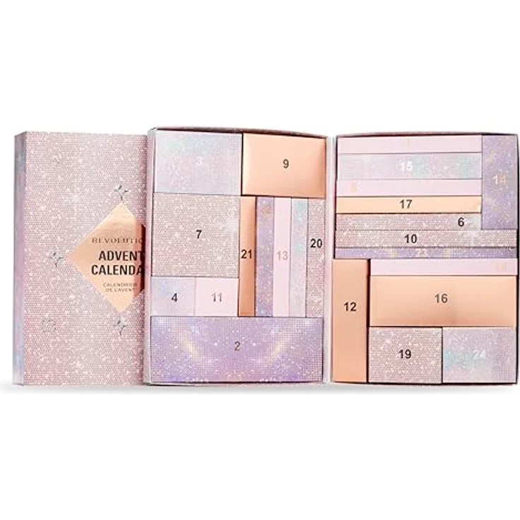Makeup Revolution London Adventskalender Beauty 24-Produkte mit Lipgloss, Lippenmasken, Pinseln, Augenbrauengel - Tierversuchsfrei & vegan (24-tlg) – Bild 2