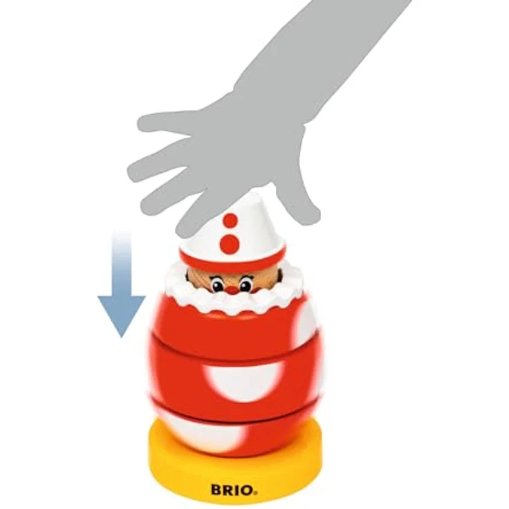 BRIO® Greifling Drück- & Dreh-Clown, FSC®-geschütztes Holzspielzeug zur Förderung der Feinmotorik – Bild 6