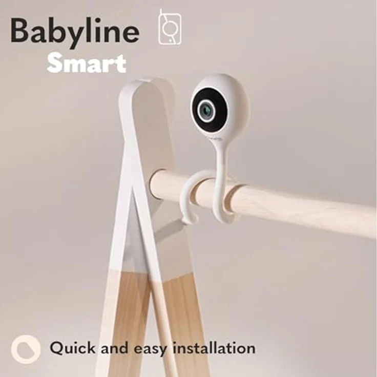 LIONELO Babyline Smart elektronisches Babyphone,Baby Camera Wi-Fi,Mobile Applikation,Bewegungs Geräuscherkennung,Sichtbarkeit im Dunkeln,Zwei-Wege Kommunikation,Temperatursensor, 5,3 x 3,3 x 28,5 – Bild 2