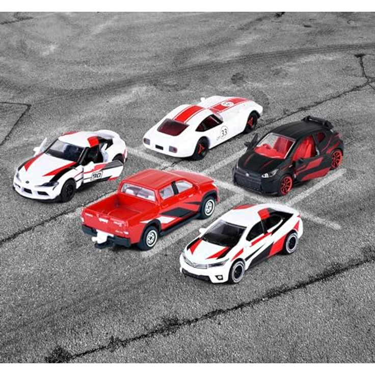 Majorette Toyota Racing 5 Pieces Giftpack, 5-teiliges Set aus Metallspielzeugautos mit Freilauf-Funktion, 7.5 cm, geeignet ab 3 Jahren – Bild 5