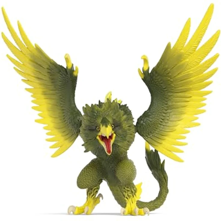 Schleich Dschungelgreifvogel, Eldrador Creatures, flexibles Spielzeug mit schillerndem Grün- und Gelbgefieder, 17 x 22 x 21 cm – Bild 2