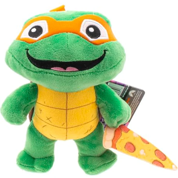 Mattel Teenage Mutant Ninja Turtle Michelangelo, weiche Action-Spielfigur aus kuscheligen Stoffen, geeignet ab 3 Jahren – Bild 1