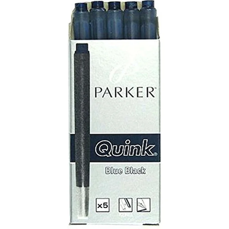 Parker Z44 Füllhalter Tintenpatronen, 5 Stück in schwarz-blau, passend für alle Parker Füllhalter – Bild 3