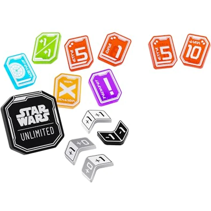 Gamegenic Star Wars: Unlimited Premium Tokens PRO, Set mit 55 Acryl-Markern, doppelseitig, Schadensmarker mit unterschiedlichen Werten – Bild 3