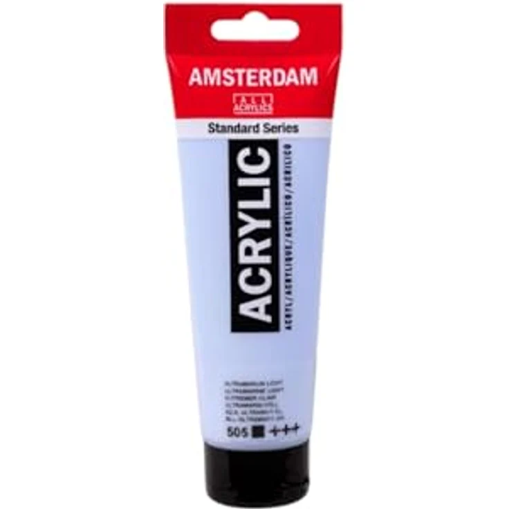 Amsterdam Standard Series Acrylfarbe Ultramarine Light (505) - 120ml Tube, opak, hohe Lichtechtheit, satiniertes Finish, mittlere Viskosität für vielfältige Oberflächen – Bild 2