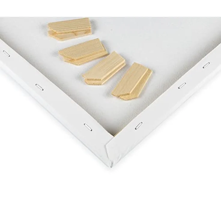 Stylex 28633-P6 Keilrahmen 18 x 24 cm - 6 Stück, Leinwand aus 100 % Baumwollgewebe, grundiert, rückseitig geheftet, für verschiedene Maltechniken – Bild 5