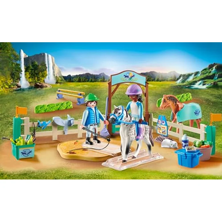 PLAYMOBIL 71637 Moderne Reitschule, Playmobil Horses of Waterfall mit Reitplatz und Lernmöglichkeiten – Bild 2