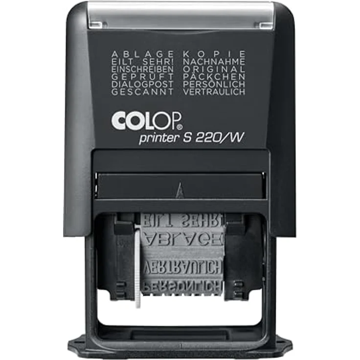 COLOP Textstempel Printer S 220/W N, selbstfärbend schwarz, 2,6 cm Abdruckbreite, ohne Logo – Bild 2