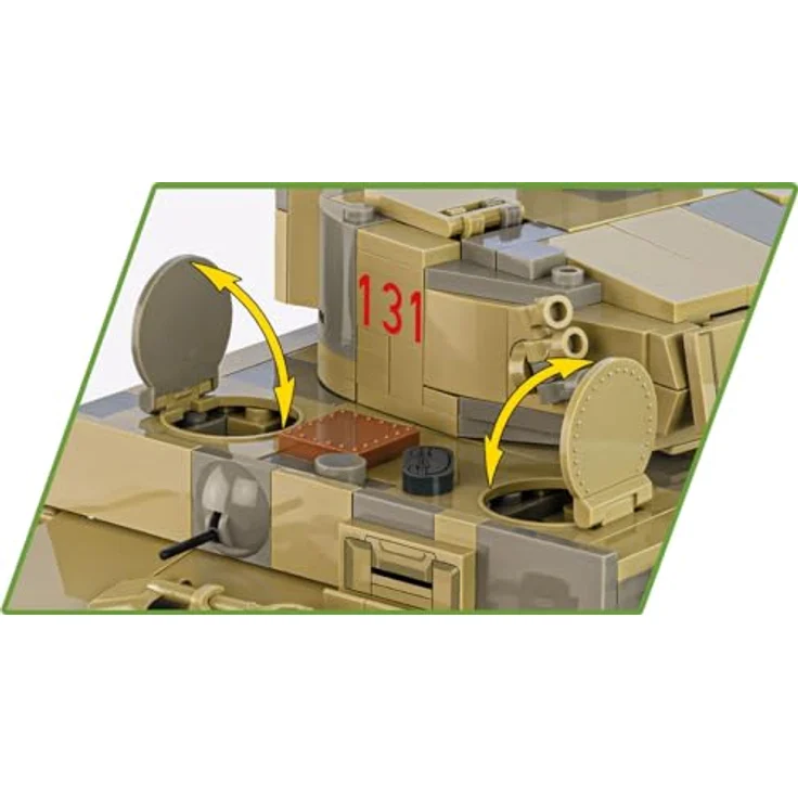 Cobi Panzer VI Tiger I no 131, Klemmbausteinset mit 1.275 Elementen, beweglichen Teilen und originalgetreuer Farbgebung – Bild 5