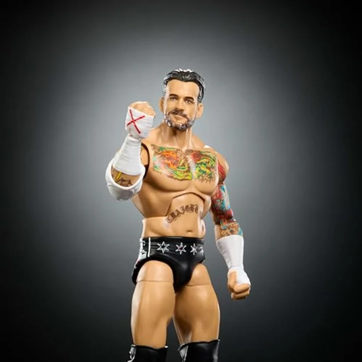 Mattel WWE Elite Collection Top Picks CM Punk Actionfigur, 15 cm mit 25 Bewegungspunkten und austauschbaren Händen, Wrestling 8+ – Bild 3