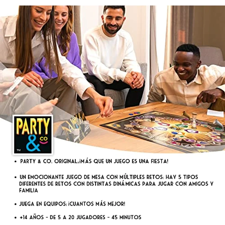 Diset Party & Co Original, Multitest-Brettspiel zum 30. Jubiläum für 2-20 Spieler, inkl. 400 Karten und 5 Testkategorien – Bild 2
