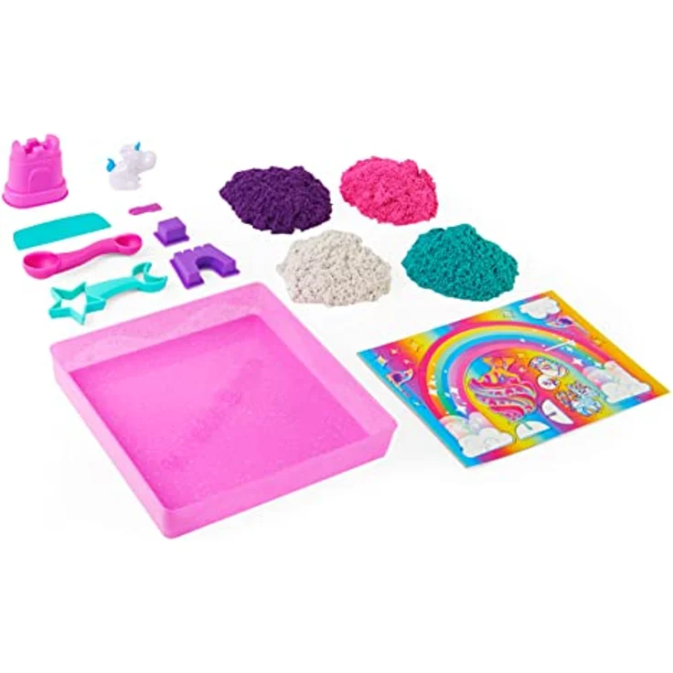 Spin Master Kinetic Sand – Einhorn Spielset, kreatives Bastelset mit vielfältigen Gestaltungsmöglichkeiten, für Kinder ab 3 Jahren – Bild 3