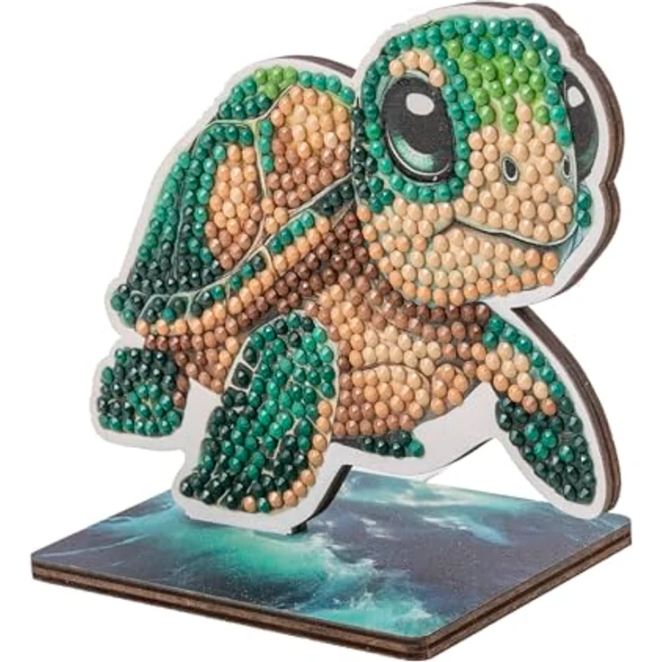 Crystal Art Buddy Turtle, Kreativ-Set für Crystal Art Bastelarbeiten – Bild 5