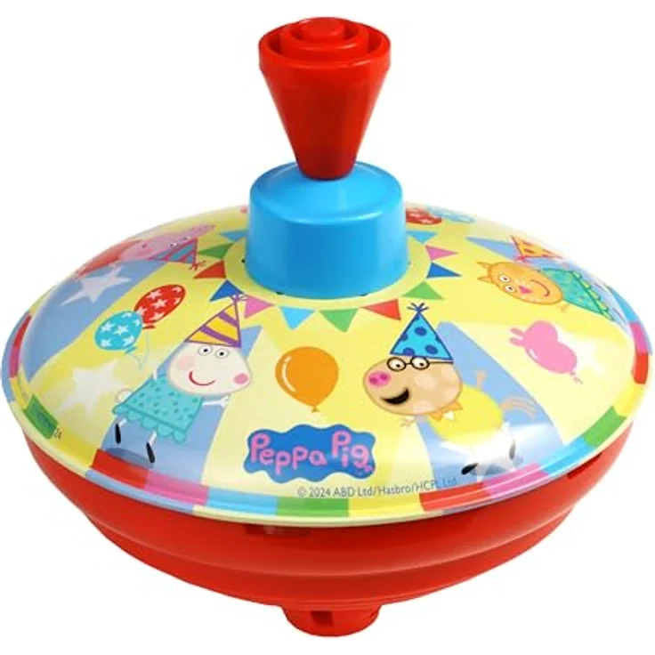 LENA® Brummkreisel 13 cm Peppa Pig, motorikförderndes Spielzeug für Kinder ab 18 Monaten, lose im Beutel – Bild 1
