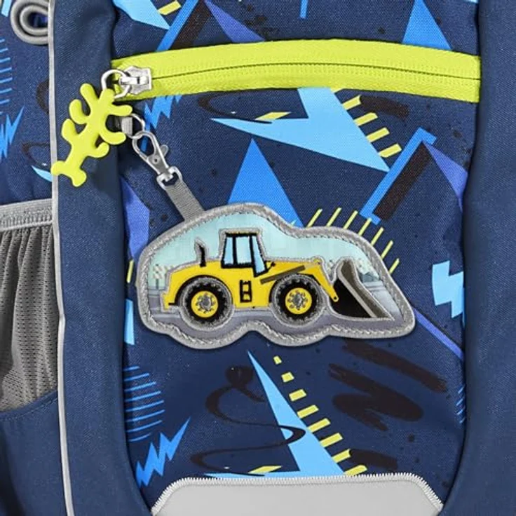 Step by Step Rucksack-Set KIGA Maxi „Bagger Bobby“, ergonomischer Mini-Rucksack mit separatem Innenfach, ab 3 Jahren, 10l, blau-gelb – Bild 5