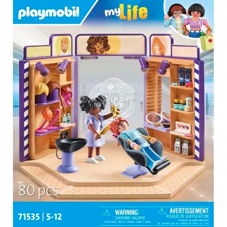 Playmobil® Konstruktions-Spielset Friseursalon (71535), My Life, (80 St), Made in Europe – Bild 4