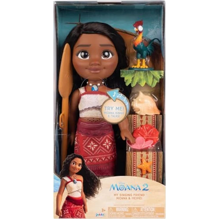 Disney Vaiana - SingingFriend Vaiana Puppe, interaktive Puppe mit Singfunktion und Zubehör, 38 cm, für Kinder ab 3 Jahren – Bild 3