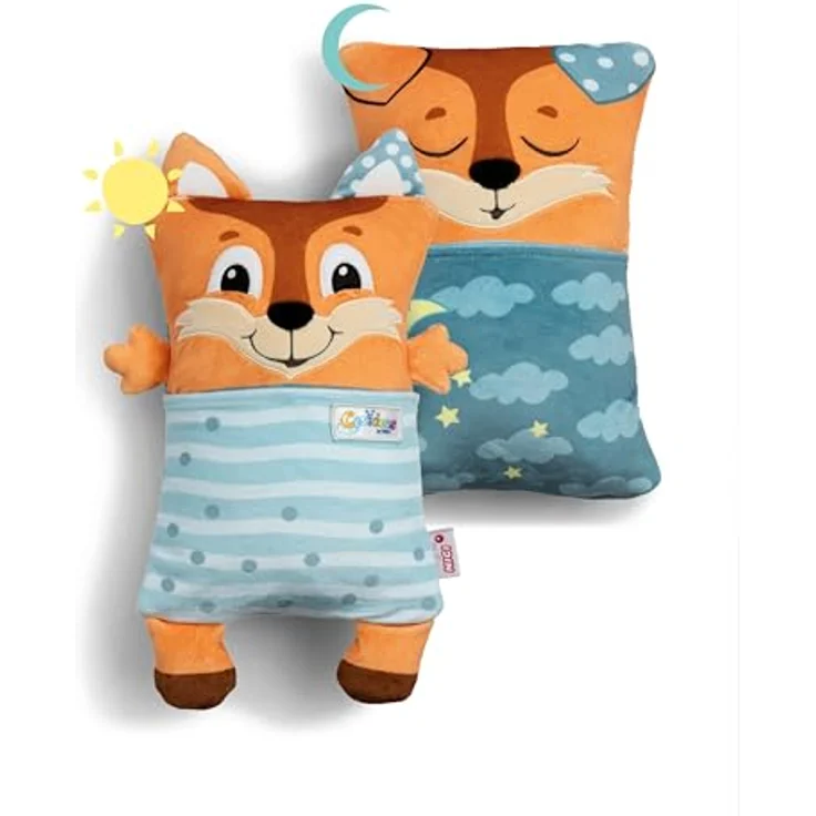 NICI Cosidoo Fuchs, Wendekuscheltier mit Stauraum, 30x20cm, orange, für spielende und kuschelnde Kinder – Bild 1