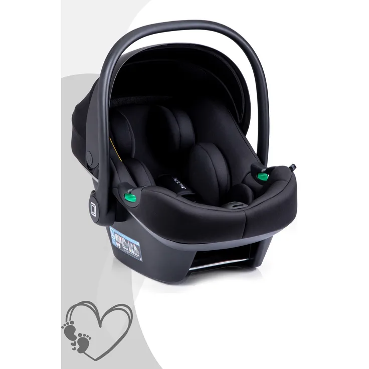 Moon LOLA Babyschale i-Size, gepolstert mit Sonnenverdeck, schwarz