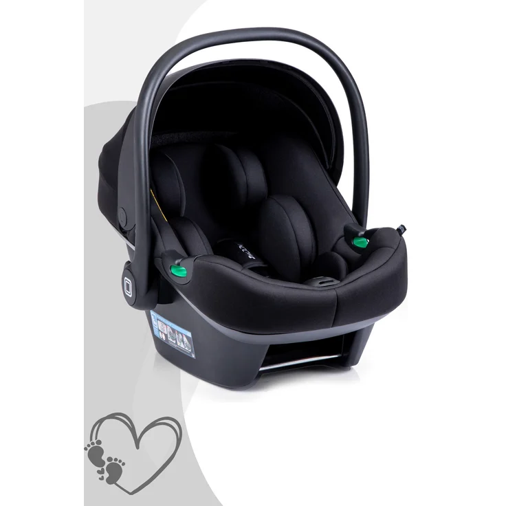 Moon LOLA Babyschale i-Size, gepolstert mit Sonnenverdeck, schwarz