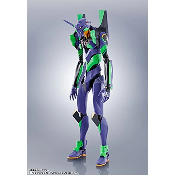 Bandai Tamashii Nations Evangelion: 3.0+1.0 Thrice Upon a Time Robot Spirits Actionfigur, Test Type-01 in Renewal Color Edition mit Cassius-Speer, ca. 17 cm – Bild 3