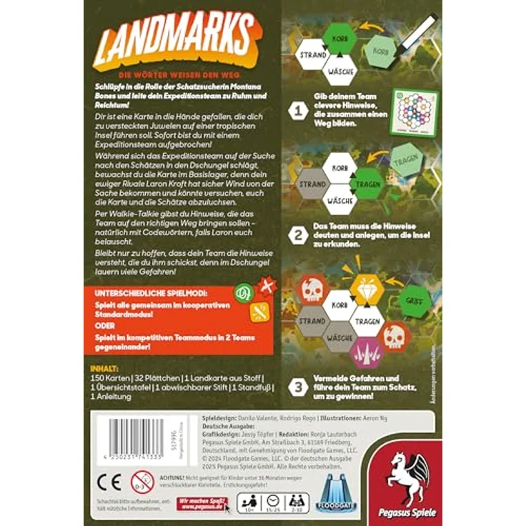 Pegasus Spiele Landmarks, Brettspiel mit robuster Konstruktion für die ganze Familie – Bild 4