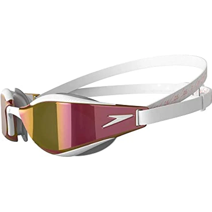 Speedo Unisex-Adult Fastskin Hyper Elite Mirror Schwimmbrillen, weiß/Oxid Grey/Rose Gold, Talla única – Bild 4