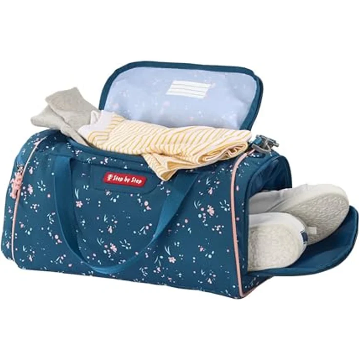 Step by Step Sporttasche mit Nassfach, 13 l (1-tlg) Kinder-Sporttasche mit 13 l Volumen, Nasswäschefach, Schultergurt - blau – Bild 3
