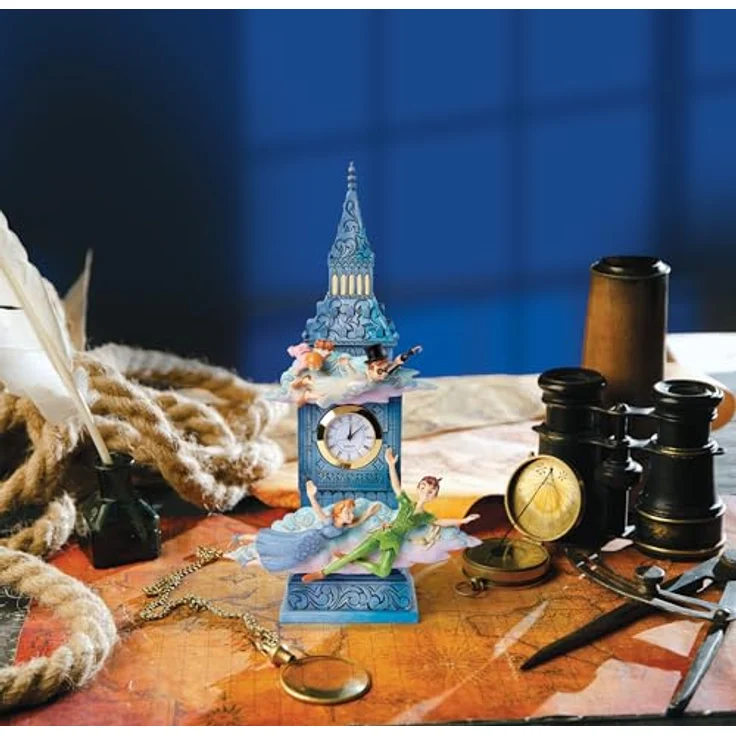 Enesco Disney Traditions Peter Pan Uhrenfigur, detailreiches Zifferblatt, Blau – Bild 7