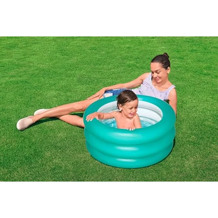 Bestway Planschbecken Ø 70 x 30 cm, strapazierfähiges PVC, 3 Luftringe, 43 Liter Wasserkapazität, ab 2 Jahren – Bild 3