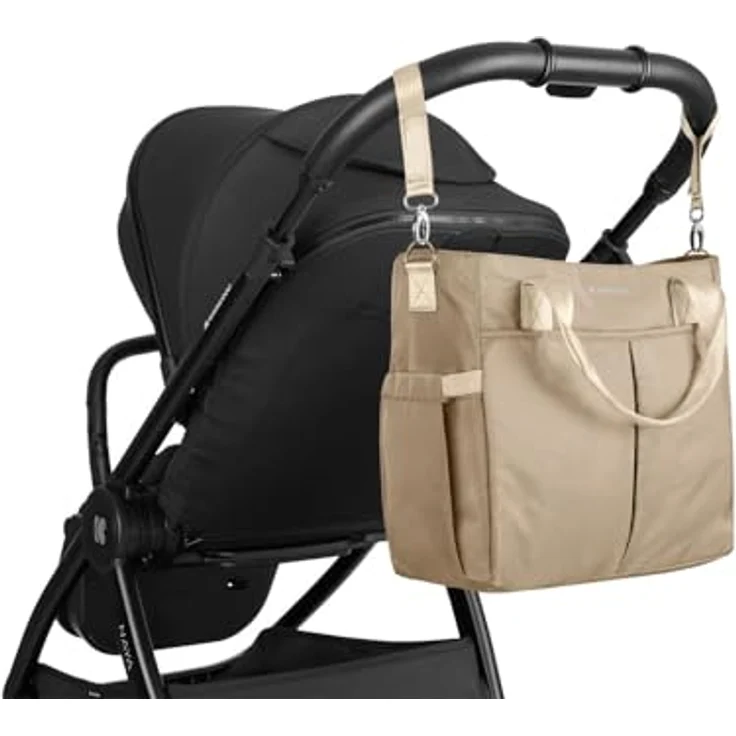 Kikkaboo Wickeltasche Brielle Clips (1-tlg), wasserfest, mit Schultergurt, grau – Bild 7
