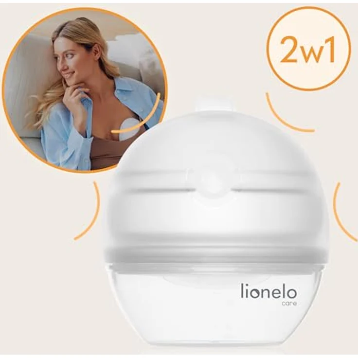 Lionelo MILKY 2IN1 Muttermilchauffänger und Silikon-Milchpumpe, BPA-frei, 60 ml, diskretes Design, einfache Reinigung – Bild 2