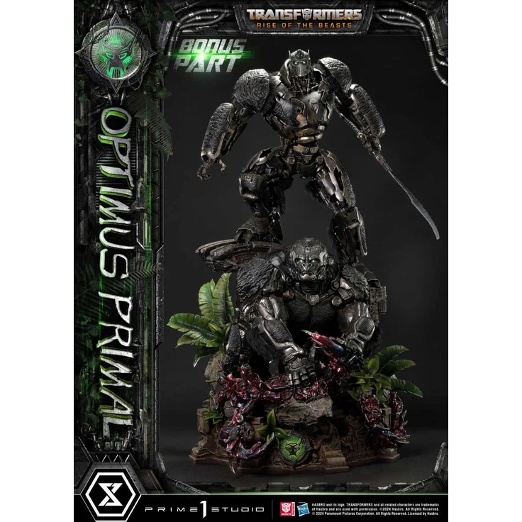 Prime 1 Studio Transformers: Rise of the Beasts Museum Masterline Statue Optimus Primal Ultimate Bonus Version, 72 cm, mit LED-Beleuchtung und wechselbaren Kopf- und Handteilen