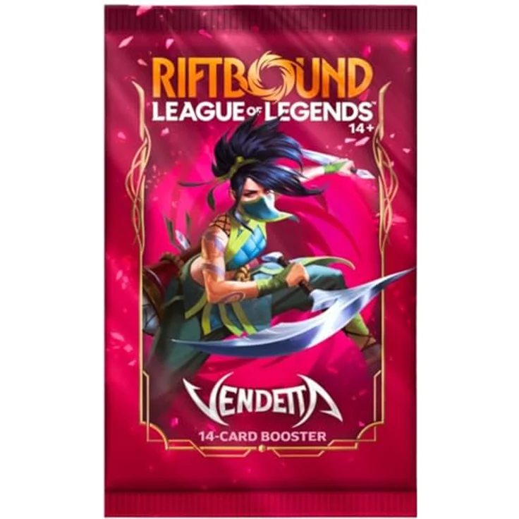 RIOT GAMES Riftbound Vendetta Vault, Sammelkartenbundle mit 6 Boosterpacks, 36 Runen und 3 Full-Art Token-Karten – Bild 2