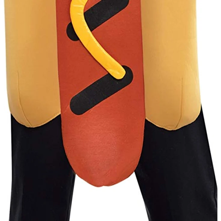 Kostüm Hot Dog Herren Polyester braun/schwarz Größe M/L – Bild 3