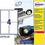 Avery Strapazierfähige Etiketten für Laserdrucker