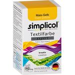 simplicol Textilfarbe expert Mais-Gelb 1701 - Zum Umfärben und Auffrischen von Kleidung, Waschmaschinenfest, für Baumwolle, Wolle, Seide, Leinen, Viskose & Mischgewebe