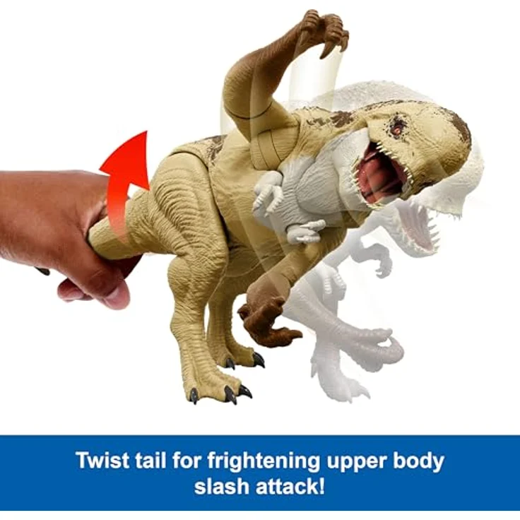 Mattel® Actionfigur Jurassic World D-Rex, mit Beiß-Angriff und Brüllgeräusch, bewegliche Gelenke – Bild 3