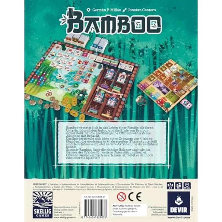 Skellig Games SKE48036 Bamboo, Spiel Zubehör mit langlebiger und flexibler Gestaltung, Zubehör in hochwertigem Material – Bild 3