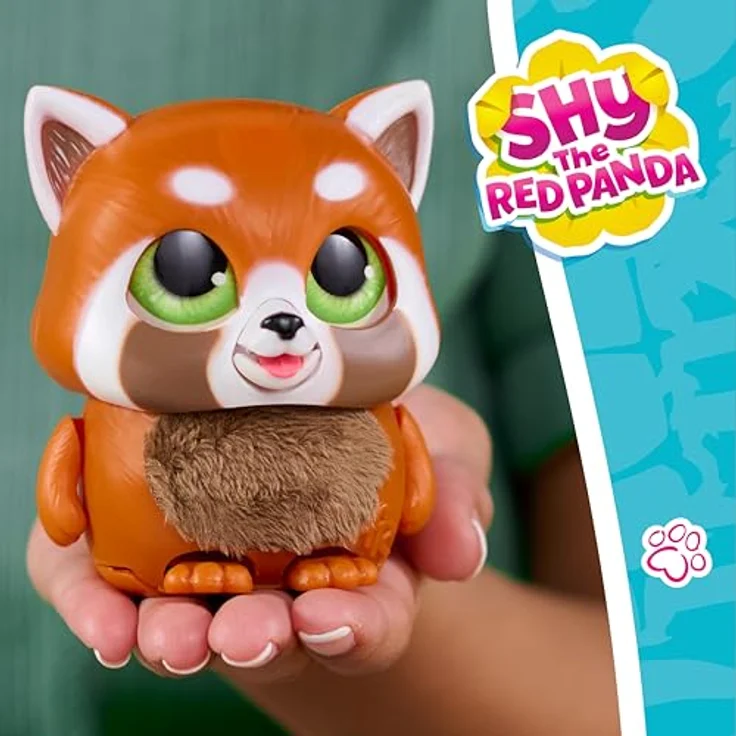 Just Play furReal Handfuls Shy the Red Panda, interaktive Spielfigur mit über 50 Sound- und Bewegungsreaktionen, 3,5 Zoll, rot – Bild 2