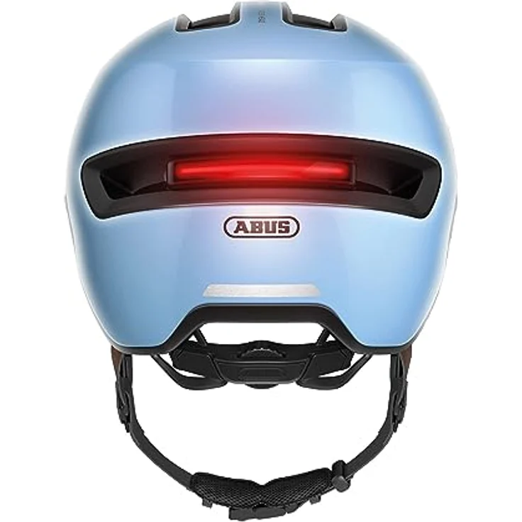 ABUS Urban Helm HUD-Y - mit magnetischem, aufladbarem LED-Rücklicht & Magnetverschluss - Cooler Fahrradhelm für den Alltag - für Damen und Herren - Blau, Größe S – Bild 3