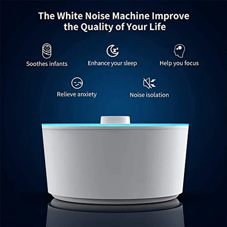 RENPHO White Noise Machine Baby, Tragbare Einschlafhilfe mit 29 beruhigenden Klängen, USB wiederaufladbar und Timer-Funktion – Bild 5