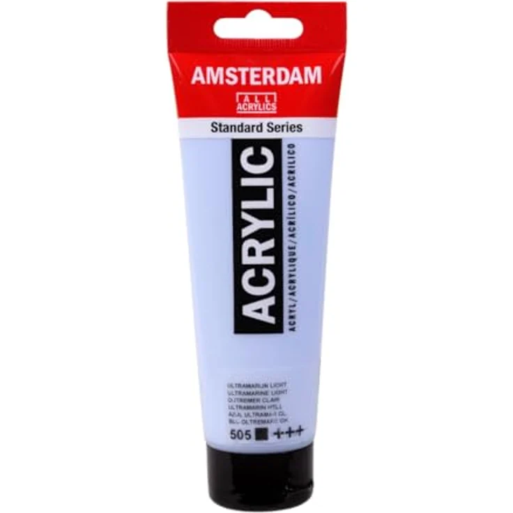 Amsterdam Standard Series Acrylfarbe Ultramarine Light (505) - 120ml Tube, opak, hohe Lichtechtheit, satiniertes Finish, mittlere Viskosität für vielfältige Oberflächen – Bild 1