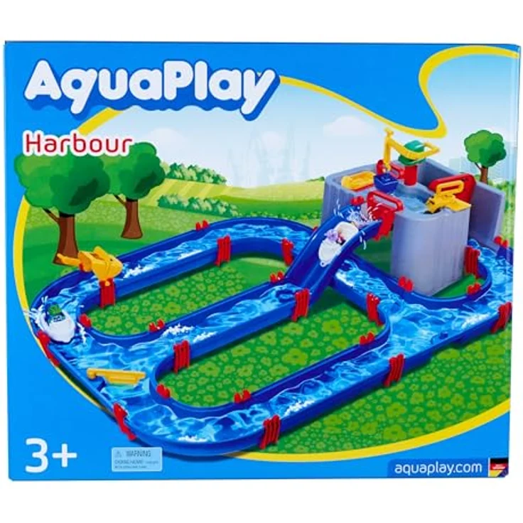 Aquaplay AquaPlay Harbour Wasserbahn, Wasserstraßen-Spielset mit Staubecken, Pumpe, Schleusen und Kran, Made in Germany – Bild 7