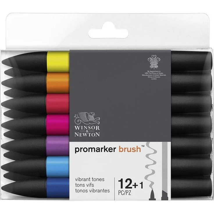 Winsor & Newton, Marker, Brush marker 12+1 lebendige Töne – Bild 1