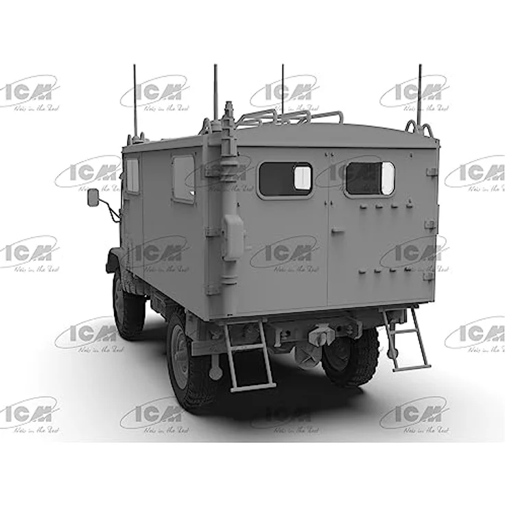 ICM Unimog S 404, Militär-Funkwagen Modellfahrzeug mit detailgetreuer Nachbildung – Bild 3
