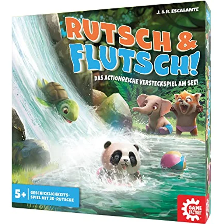 Game Factory 646306 Rutsch & Flutsch, actionreiches Geschicklichkeitsspiel für Kinder ab 5 Jahren, Familienspiel, Kinderspiel, für 2-4 Spieler, empfohlen für Kinder ab 5 Jahren, auf Empfehlungsliste 2023 - KINDERSPIEL DES JAHRES – Bild 5