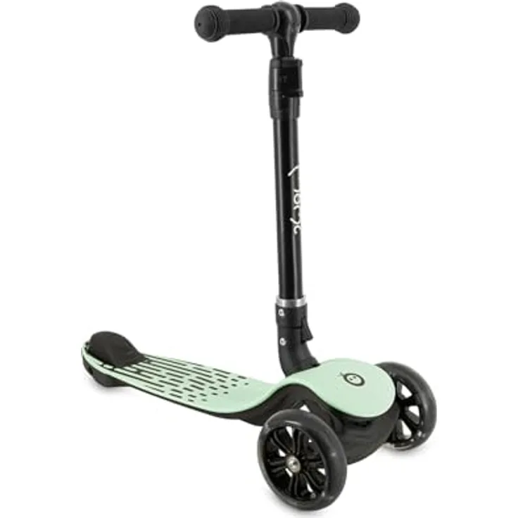 MoMi 3-Rad-Kinderroller SAN 2-in-1, höhenverstellbare Lenkstange 60/66/72 cm, klappbar, LED-Räder mit ABEC-7 Kugellagern, Trittbremse, 2,7 kg, für Kinder ab 3 Jahren
