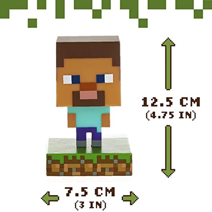Paladone Minecraft Steve Icon Light, 11 cm 3D-Nachtlicht aus Kunststoff, umweltfreundlich, offiziell lizenziert – Bild 2