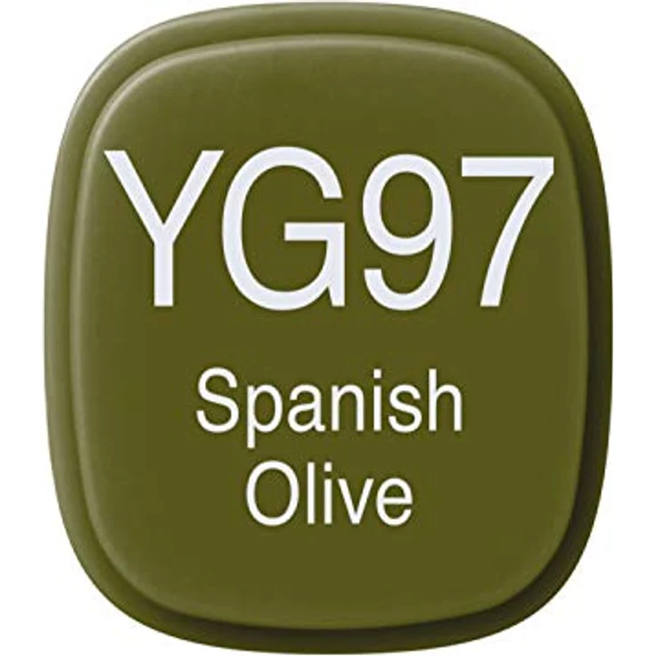 Copic Classic Marker Typ YG - 97, Spanish Olive, professioneller Layoutmarker mit breiter und feiner Spitze, schnelltrocknend – Bild 3